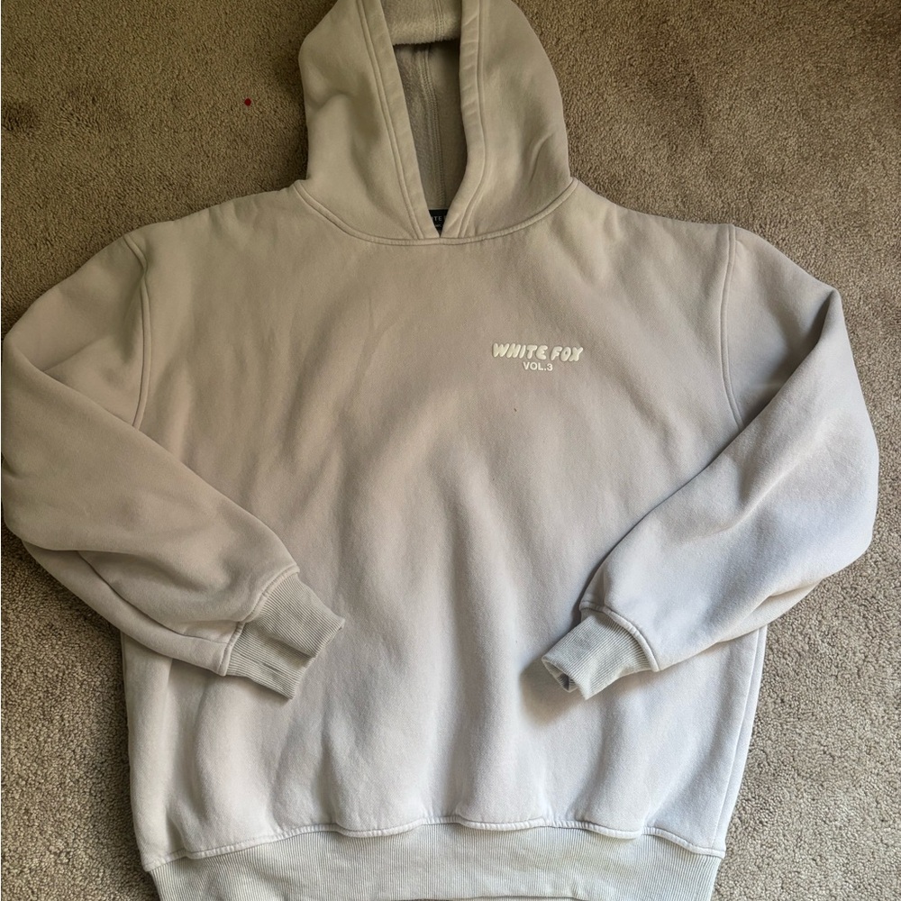 White fox hoodie